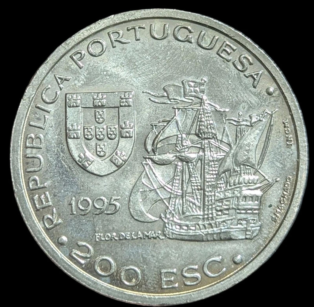 葡萄牙，1995年200埃斯库多纪念币，阿方索·德·阿尔布开克，UNC