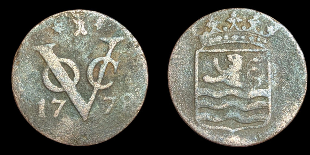 Dutch Netherlands Colonial Voc Duit 1778 ZeeLand New York Penny Coin