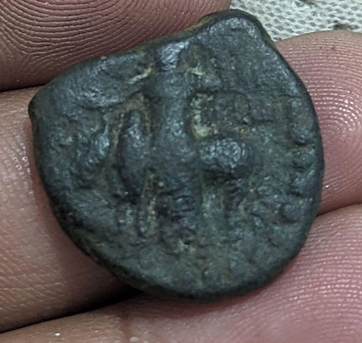 印度 贵霜王朝国王 贵霜帝国，婆苏提婆二世（公元192-225年） 铜 8克