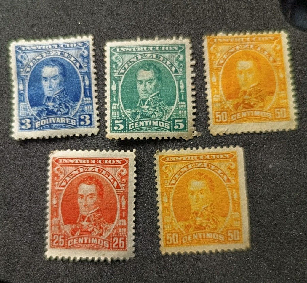 Venezuela: 1904; Set Bolivar Instruccion official Mint