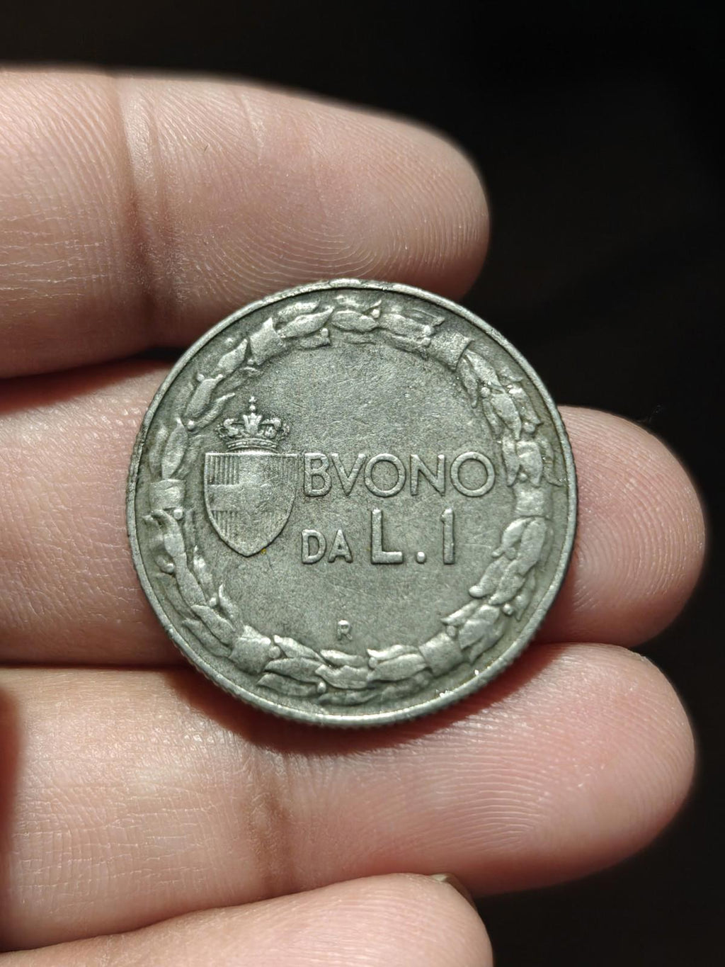 1922 Italie Une 1 Lire Femme assise à gauche Nickel Monnaie du monde Monnaie rare