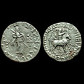 INDO-SCYTHIAN KINGS. Azes I. Circa 58-19 BC. AR silver Tetradrachm