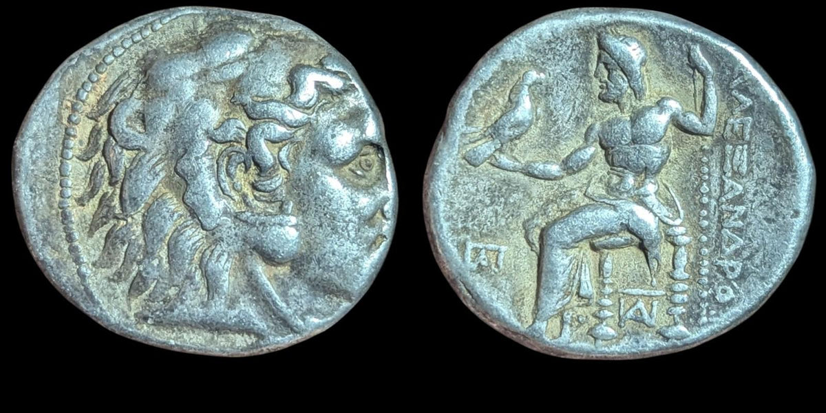 Ancienne pièce de monnaie grecque en argent Alexandre III le Grand Tétradrachme frappé à Colophon