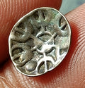 #A12#Ancient GANDHARA JANAPADA Authentic 600 B.C 1/16 Silver Punch mark coin.