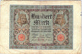 Historic 1920 100 Mark Germany Banknote