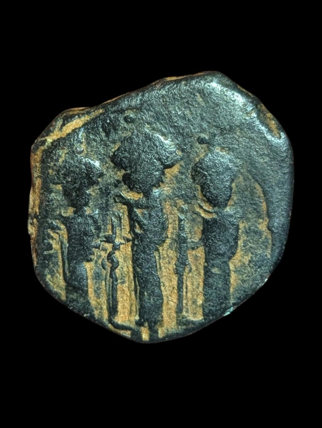 Islamic ARAB Byzantine Period UMAYYAD Æ Fals,  Three Standing Caliphate 685-690