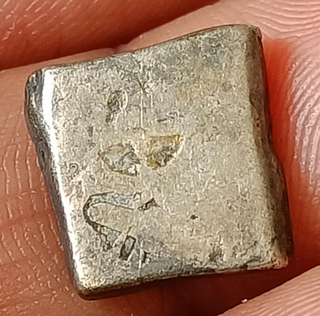 #AB58#India⭐INDUS Valley⭐ Mayuriyan Punch Mark Silver Coin SUN Symbols 300 BC