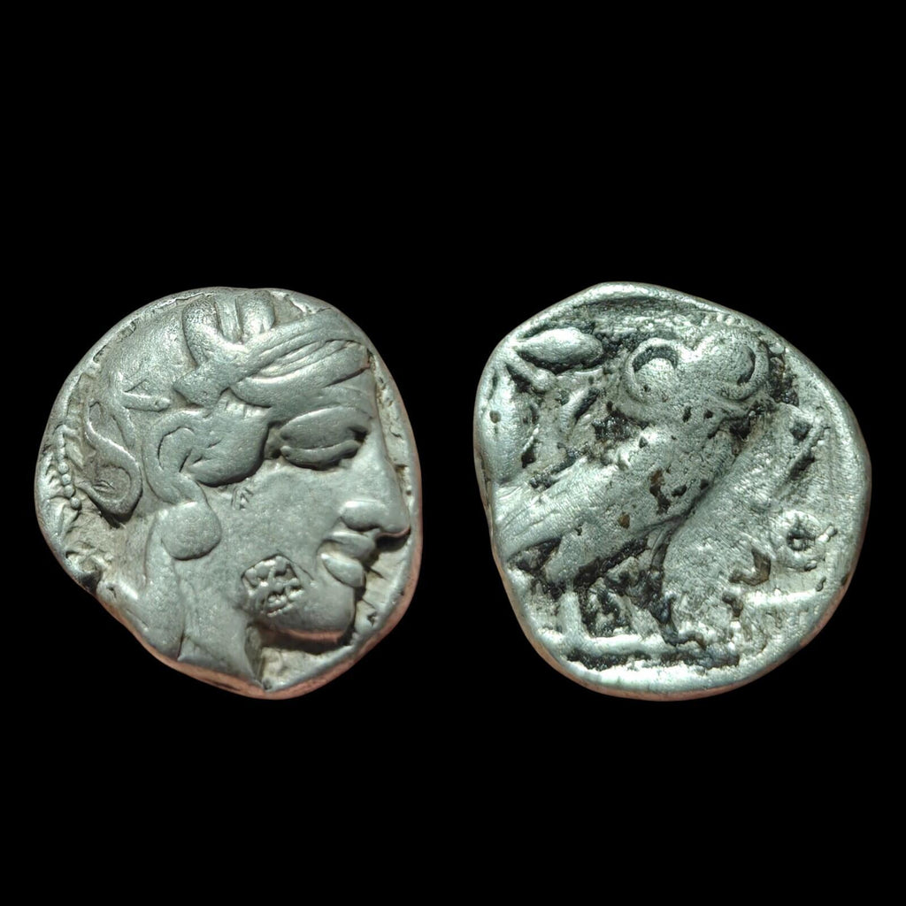 Ancient Greek Tetradrachm Illyria Attica Athens 404 BC Silver Owl Coin