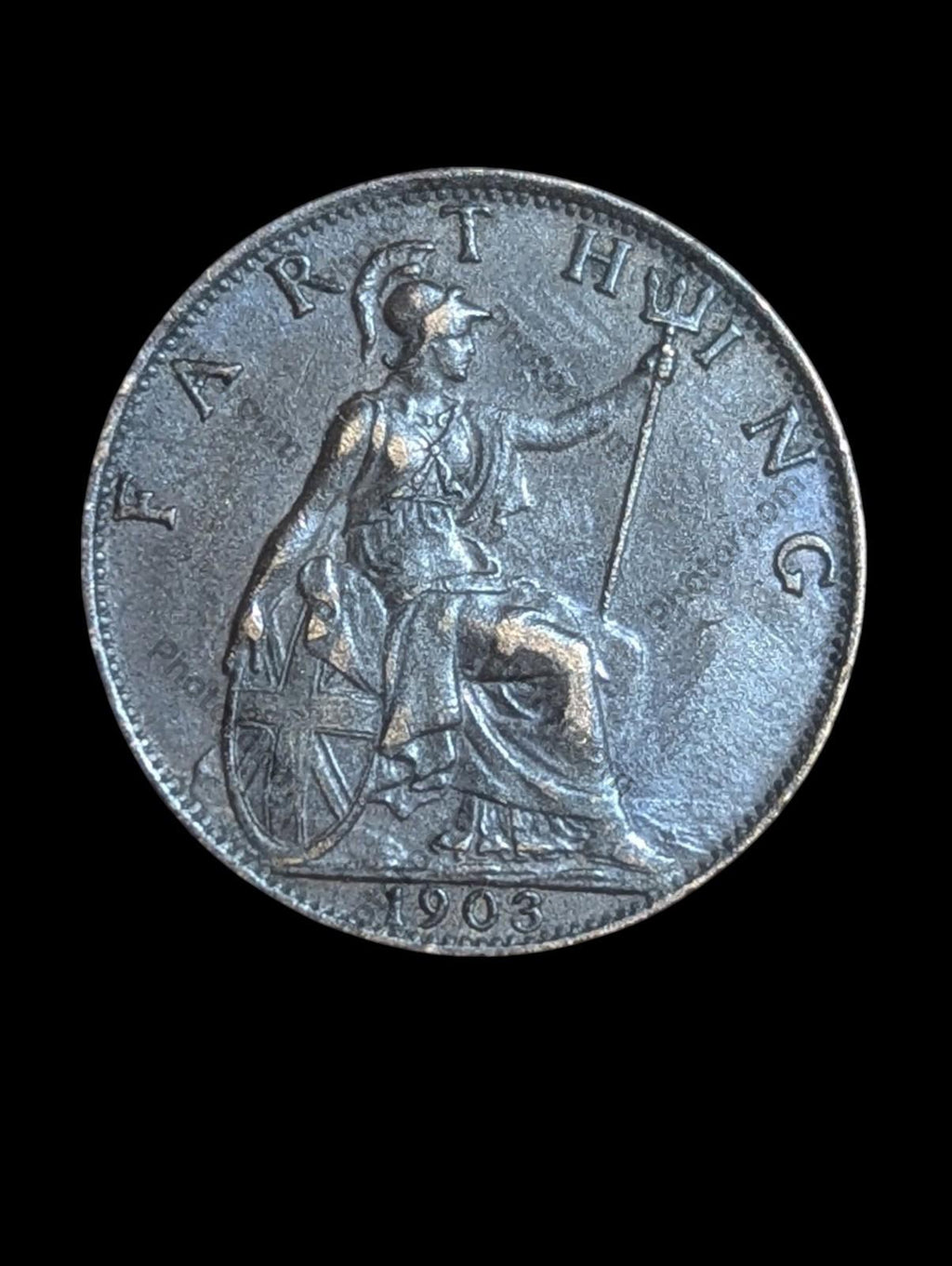 1903 Grande-Bretagne Edward VII Farthing Fini Exceptionnel