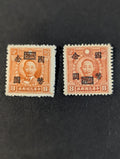 China Martyrs Issue Surcharged Unused Stamp Two Varieties Rare
