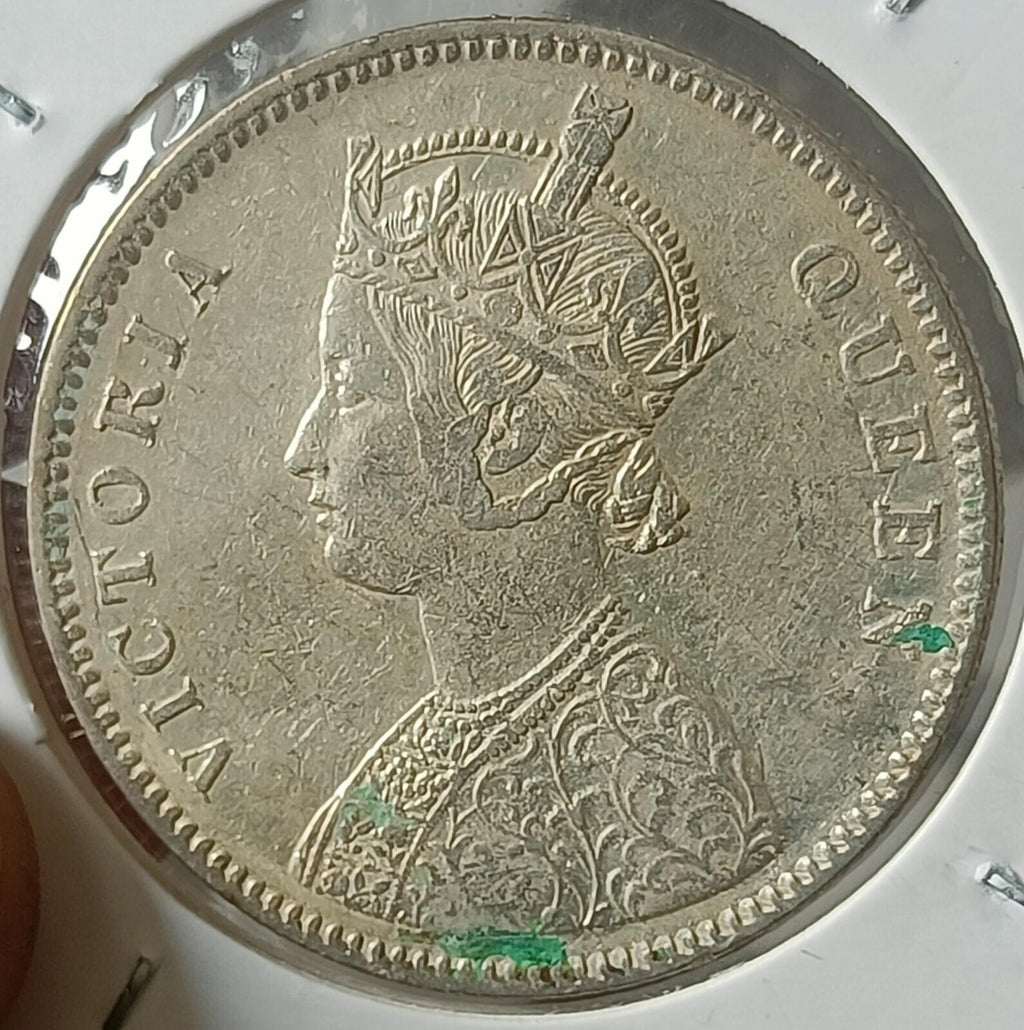 #VD2#Roupie indienne en argent Victoria (Empire britannique) 1862 Qualité supérieure 4 points sous la date