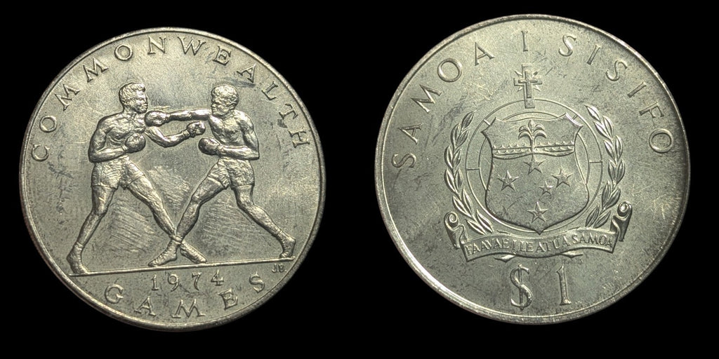 Samoa - Pièce - 1 Tala 1974 - X Jeux du Commonwealth - Boxeur - Cuivre Nickel