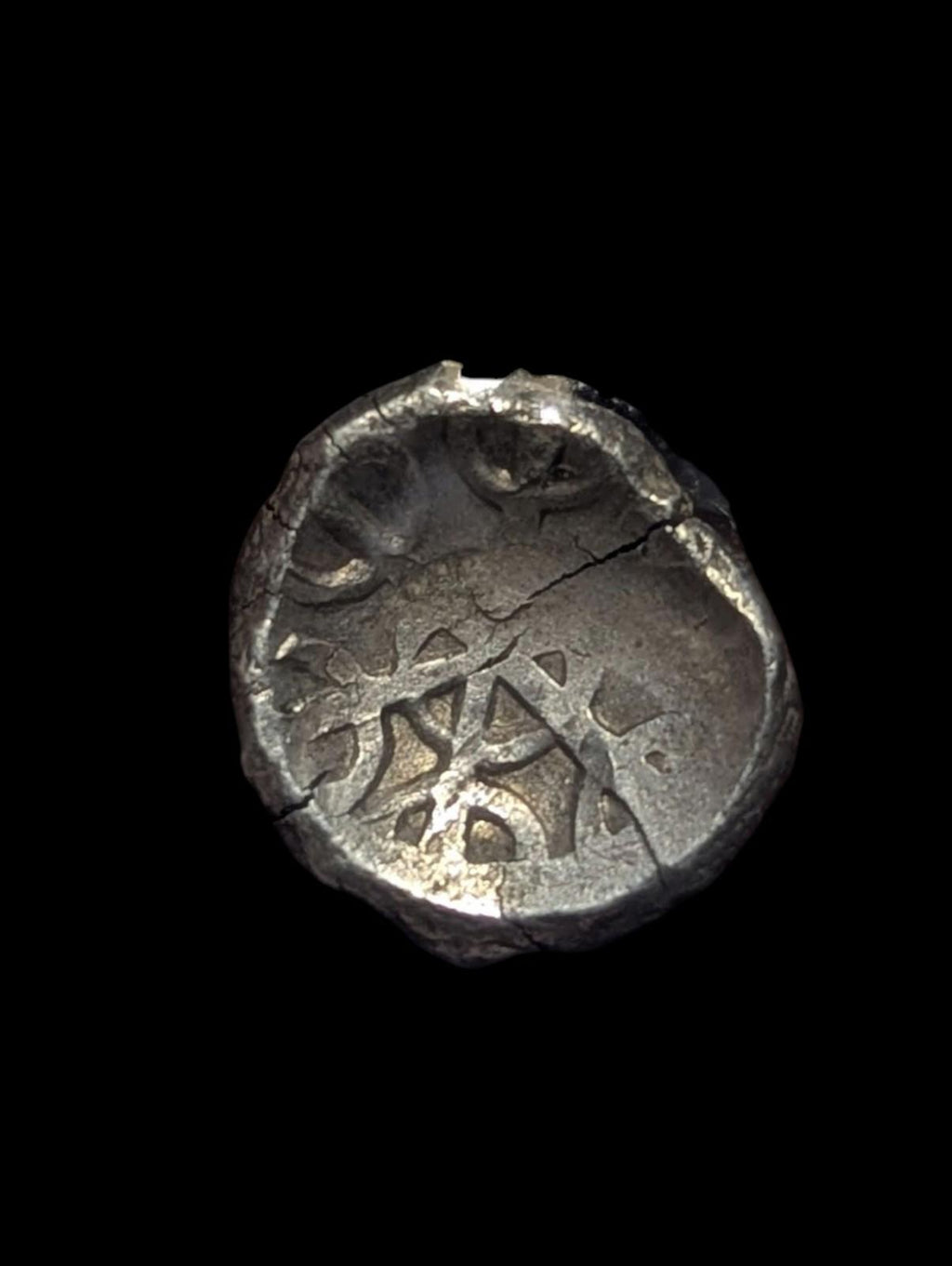 ⭐INDIA⭐ Ancient GANDHARA JANAPADA Authentic OLD 600 BC Silver Coin Bowl shaped