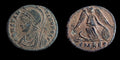 Monnaie romaine antique CONSTANTINOPOLIS Série commémorative Æ 18 mm. 2,2 g Cyzique