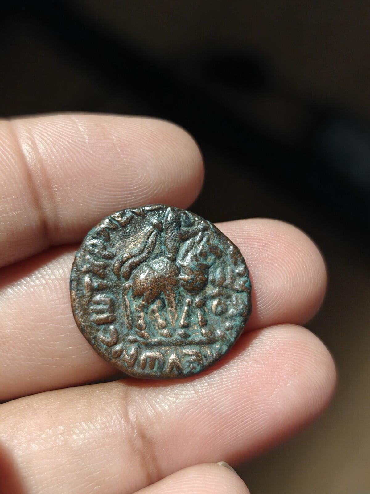 Indien Kushan Soter Megas Tetradrachm Museum Quality Bronze 20 mm