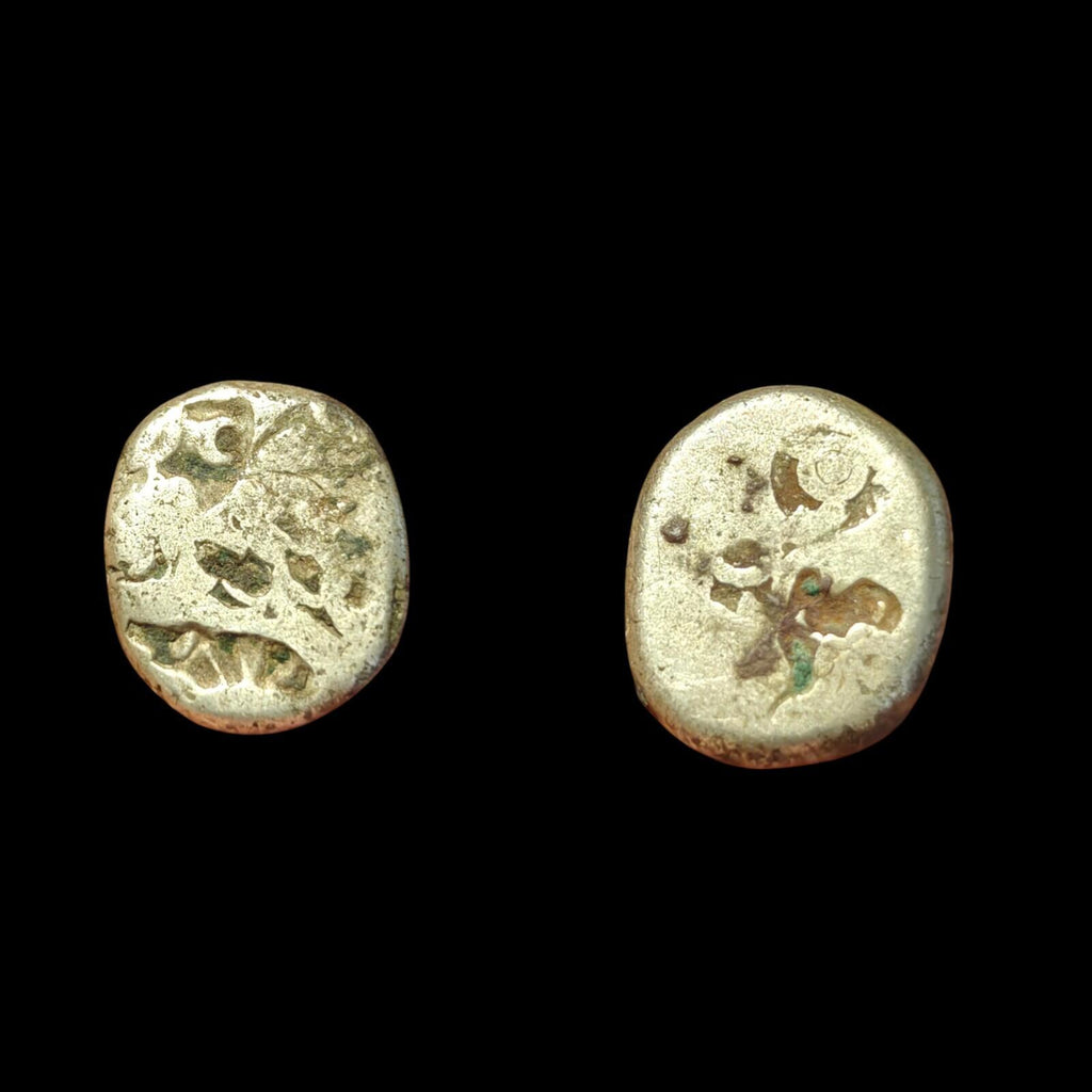 Monnaie d'argent de Magadh, ancienne marque de poinçon, 400 av. J.-C., dynastie Maurya, Inde