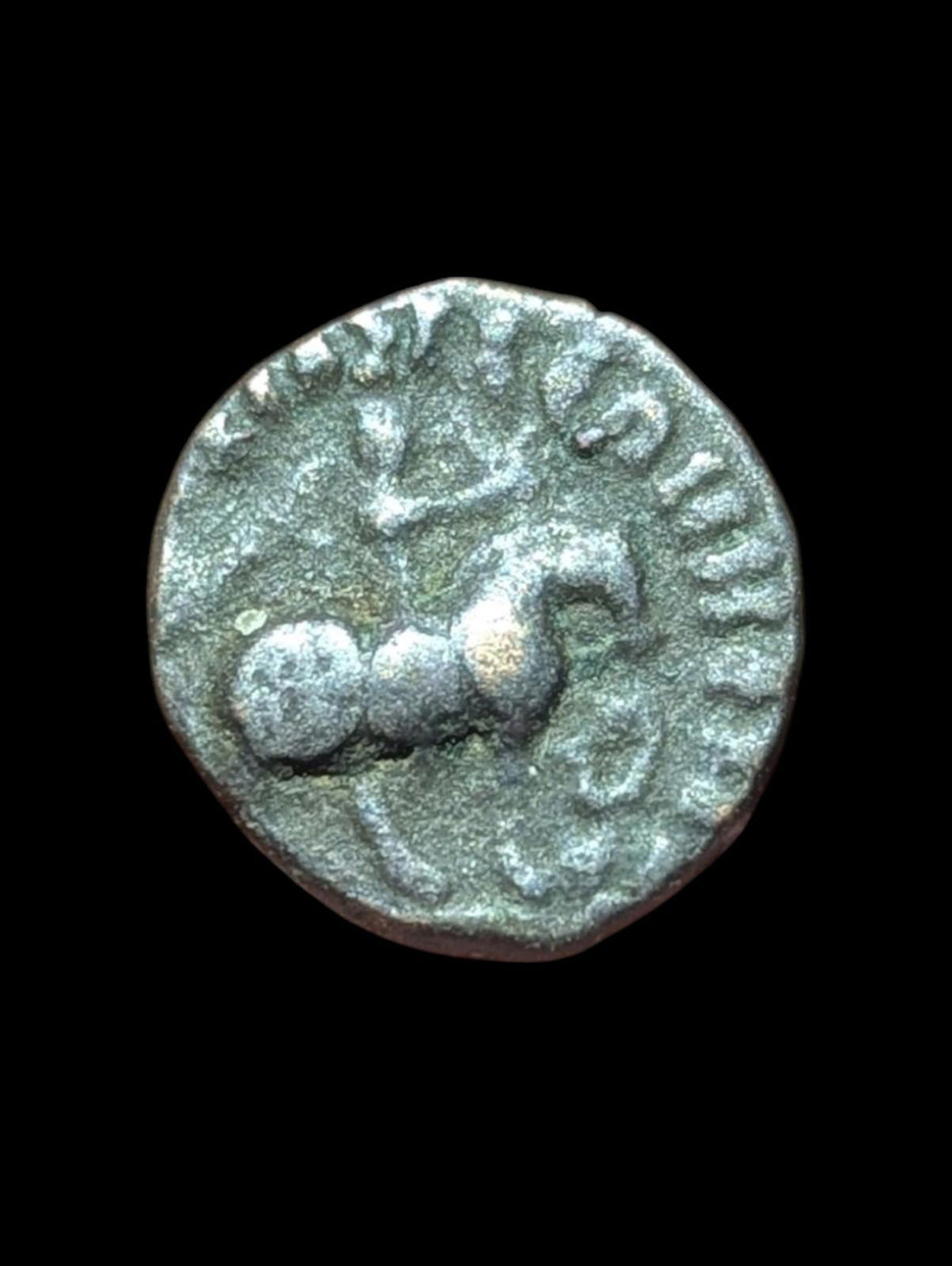 Royaume indo-scythe, Azès II 35 av. J.-C. - 5 ap. J.-C. Drachme en billon 2,1g/14,4mm