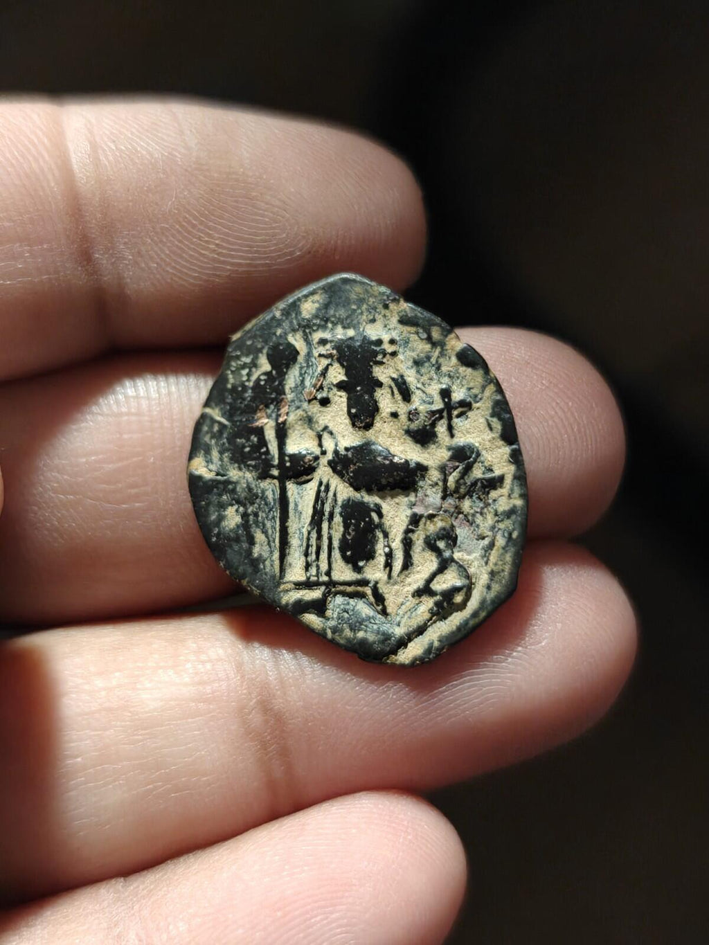 Islamic ARAB Byzantine Period UMAYYAD Æ Fals,  Three Standing Caliphate 685-690!