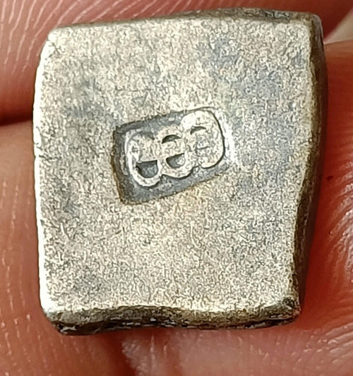 #AB96#India⭐INDUS Valley⭐ Mayuriyan Punch Mark Silver Coin SUN Symbols 300 BC
