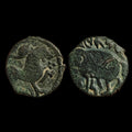 Rare, de haute qualité, Shahi d'Ohind, Vakka Deva, jital en bronze, v. 870-1000 AD.