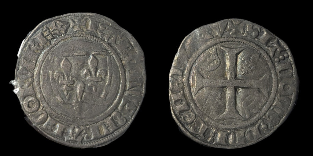 Coin, France, Charles VI, Blanc Guénar, 1380-1422, , Silver