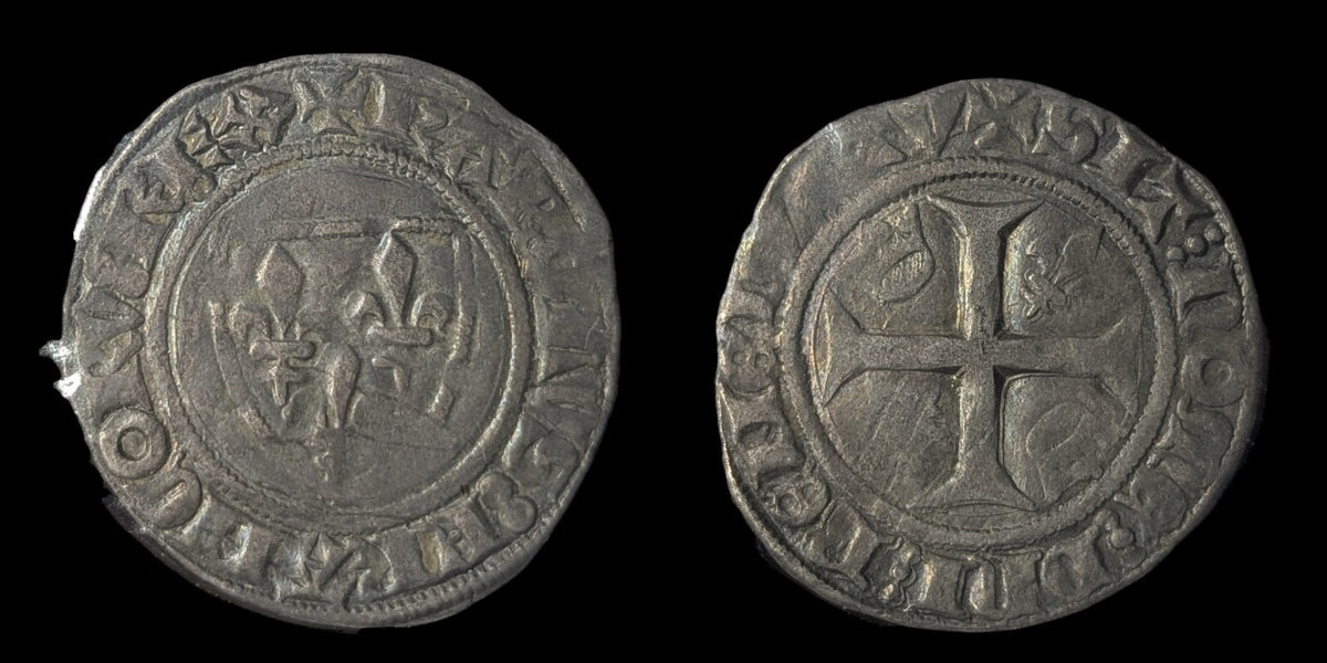 Coin, France, Charles VI, Blanc Guénar, 1380-1422, , Silver