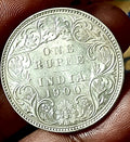 #B4#Victoria-British India Silver Rupee-1900-Bombay Mint Nice grade