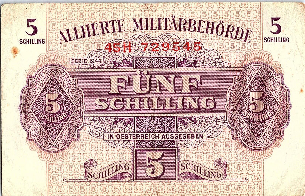 AUSTRIA 5 SHILLING 1944 LOOK SCANS