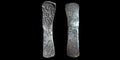 ⭐INDE⭐. Ancienne monnaie en argent authentique GANDHARA JANAPADA de 600 av. J.-C. de type "barre recourbée".*