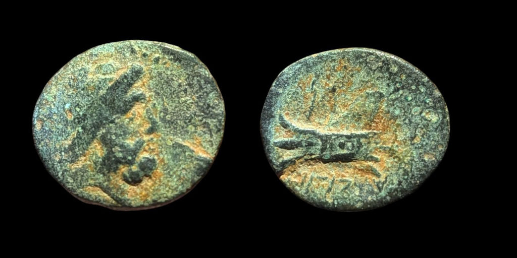 古希腊青铜币 137-51 BC，腓尼基，阿瓦德斯青铜币 SNG-Cop:36 44!