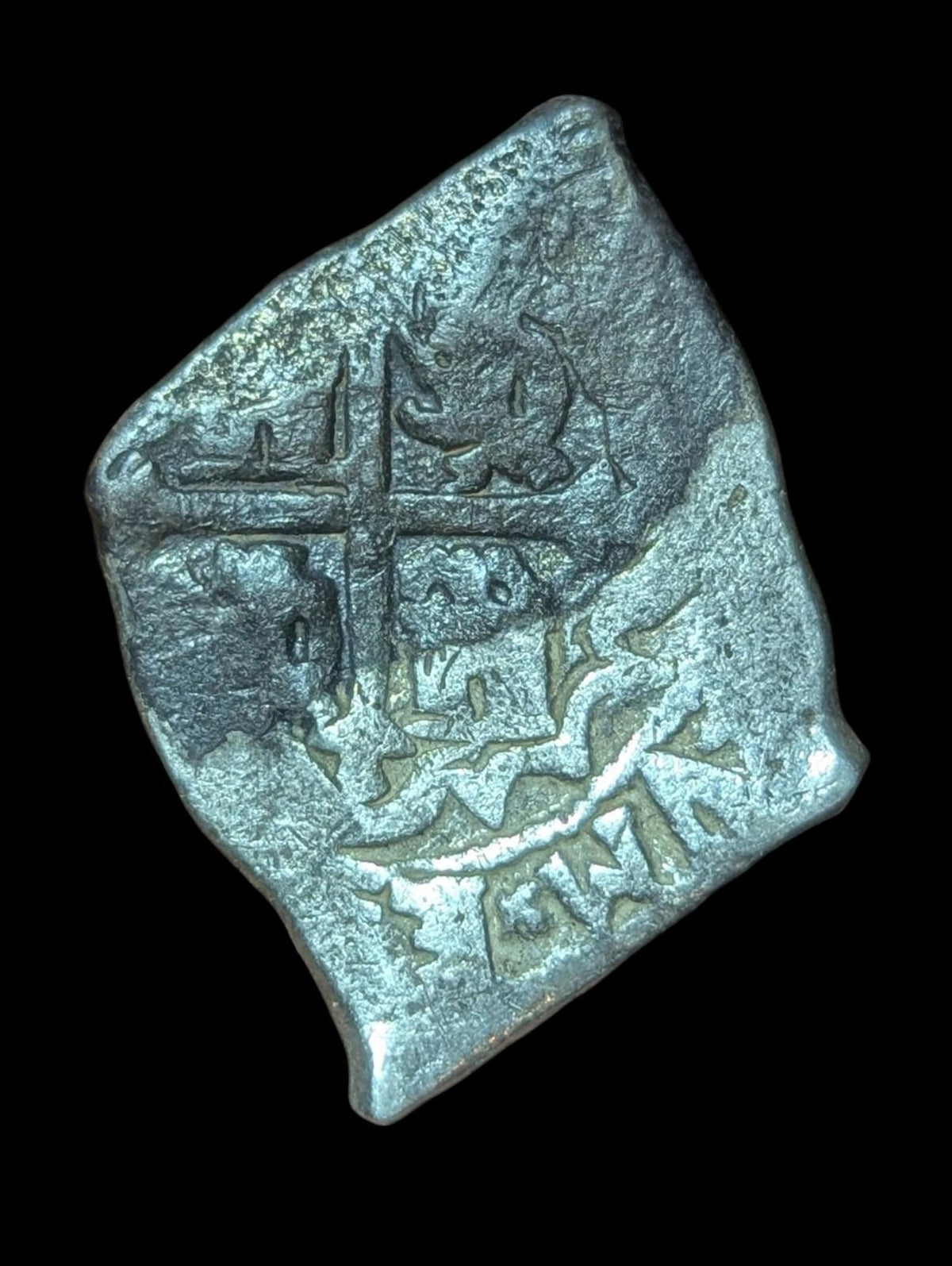 Pirate Cob Mexique colonial espagnol 4 Reales 1711-1728 Rare, 13G Philippe V