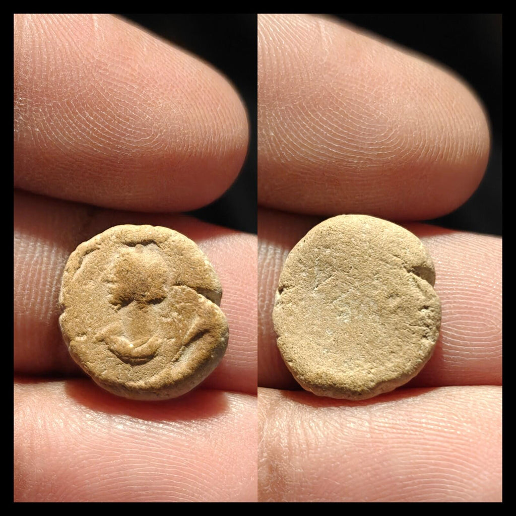 Ancient Greek Roman Circa 1st-3rd centuries AD Terracotta Clay Bullae Tessera