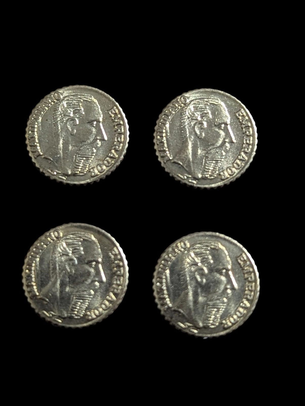 1 PC Aléatoire 1865 Mexique Miniature OR Maximiliano .4 Gram Pièce d'or BU Non circulée
