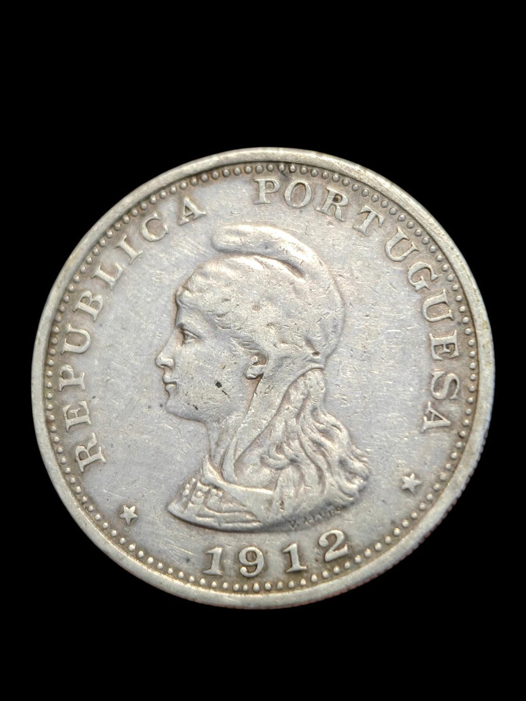 1912年葡属印度1卢比银币 稀有 哇品相