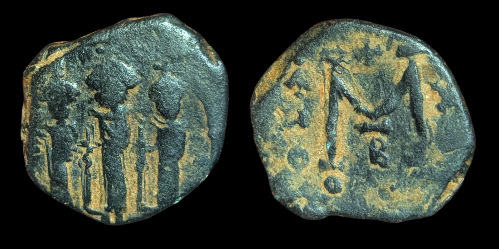 Islamic ARAB Byzantine Period UMAYYAD Æ Fals,  Three Standing Caliphate 685-690