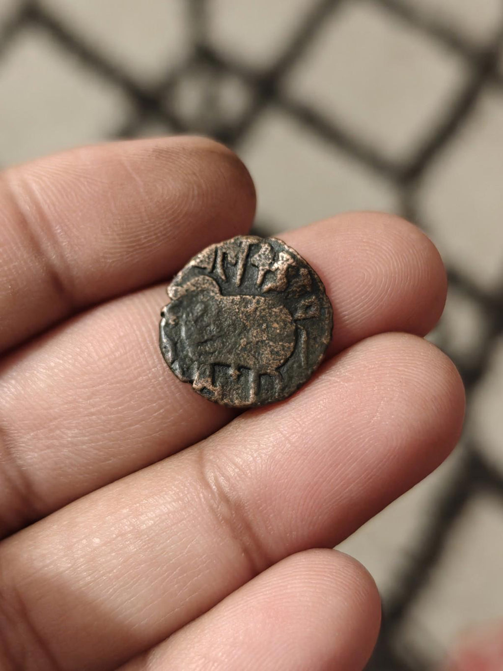 稀有，高品相，奥欣德·沙希王朝，瓦卡·提婆青铜jital，公元870-1000年**