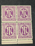 MNH block Scott #3N8a PF12 Allied Military Government 1945 Germany occupation