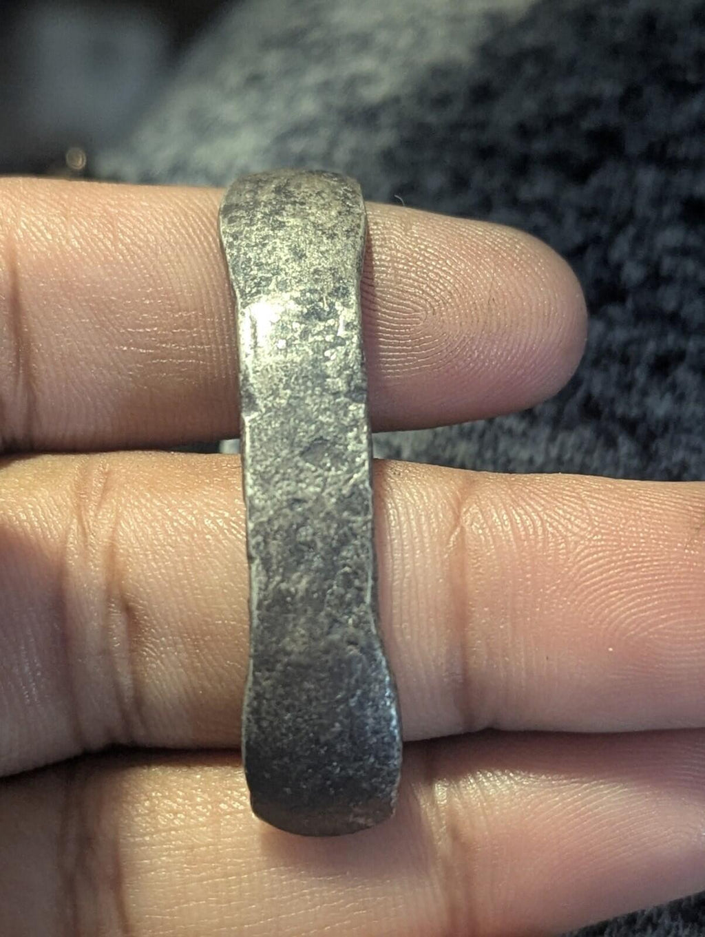 ⭐INDIA⭐. Ancient GANDHARA JANAPADA Authentic OLD 600 B.C Silver Coin Bent Bar