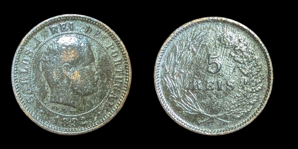 葡萄牙，5 雷亚尔，1892年，卡洛斯一世，KM# 530，铜币 🇵🇹