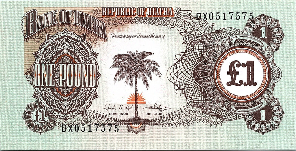 Bank of Biafra One Pound Better Grade Paper Money