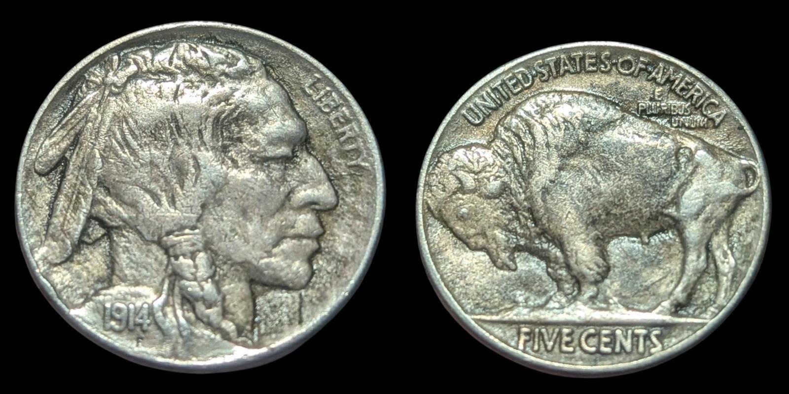 Magnifique Nickel Buffalo 1914 TTB/UNC belle patine