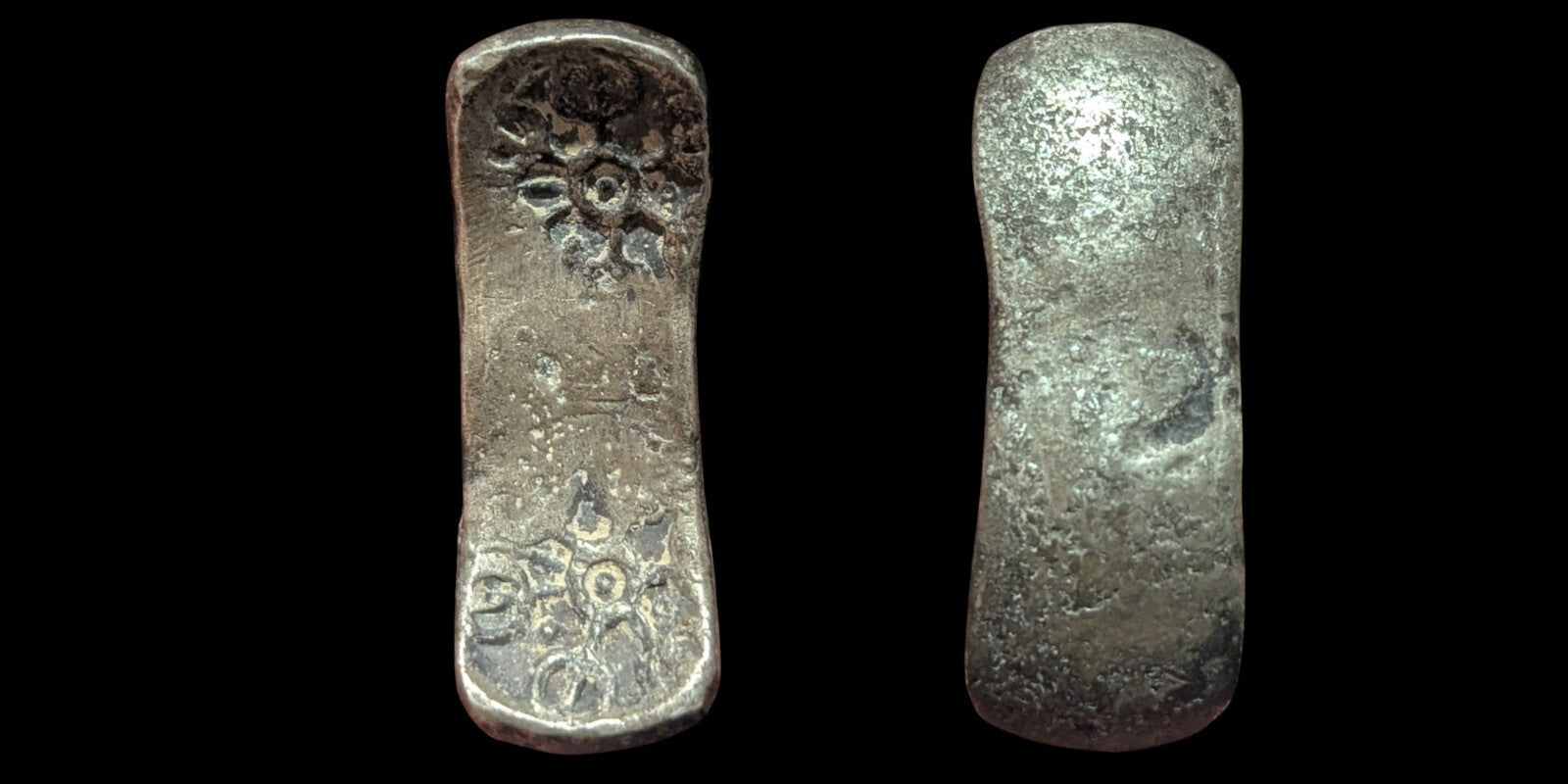 ⭐INDIA⭐. Ancient GANDHARA JANAPADA Authentic OLD 600 B.C Silver Bent Bar