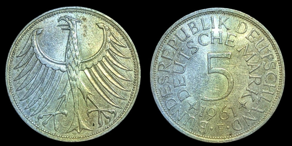 ALLEMAGNE, RÉPUBLIQUE FÉDÉRALE - 5 MARK 1961 F KM# 112.1