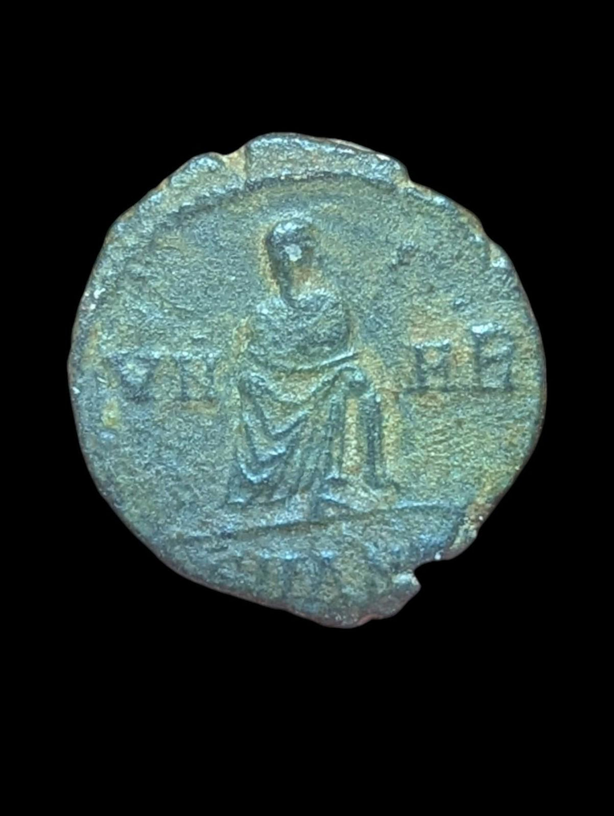 Ancienne monnaie romaine. Divus Constantin Ier 337 apr. J.-C. Follis Æ 15 mm.