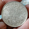 #MS28# Victoria-British India Colony-Silver Rupee-1900 AD-11.6 gm-Top grade