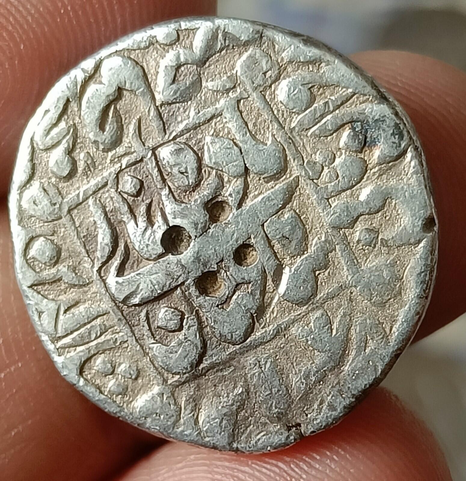 #X29# India Mughal-Empire Antique Shahazahan  silver rupee