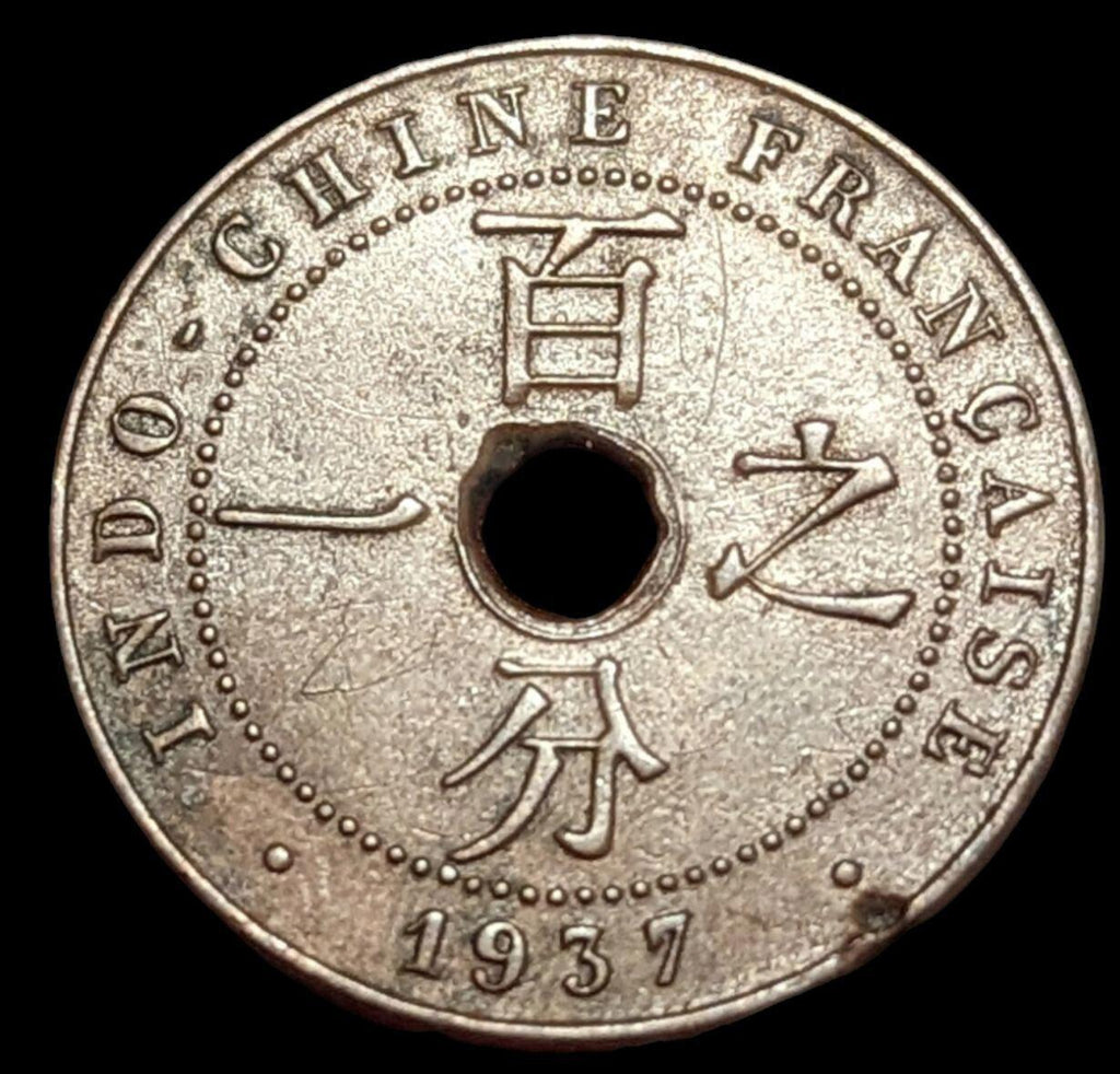 1937 French Indochina Cent Wow Grade