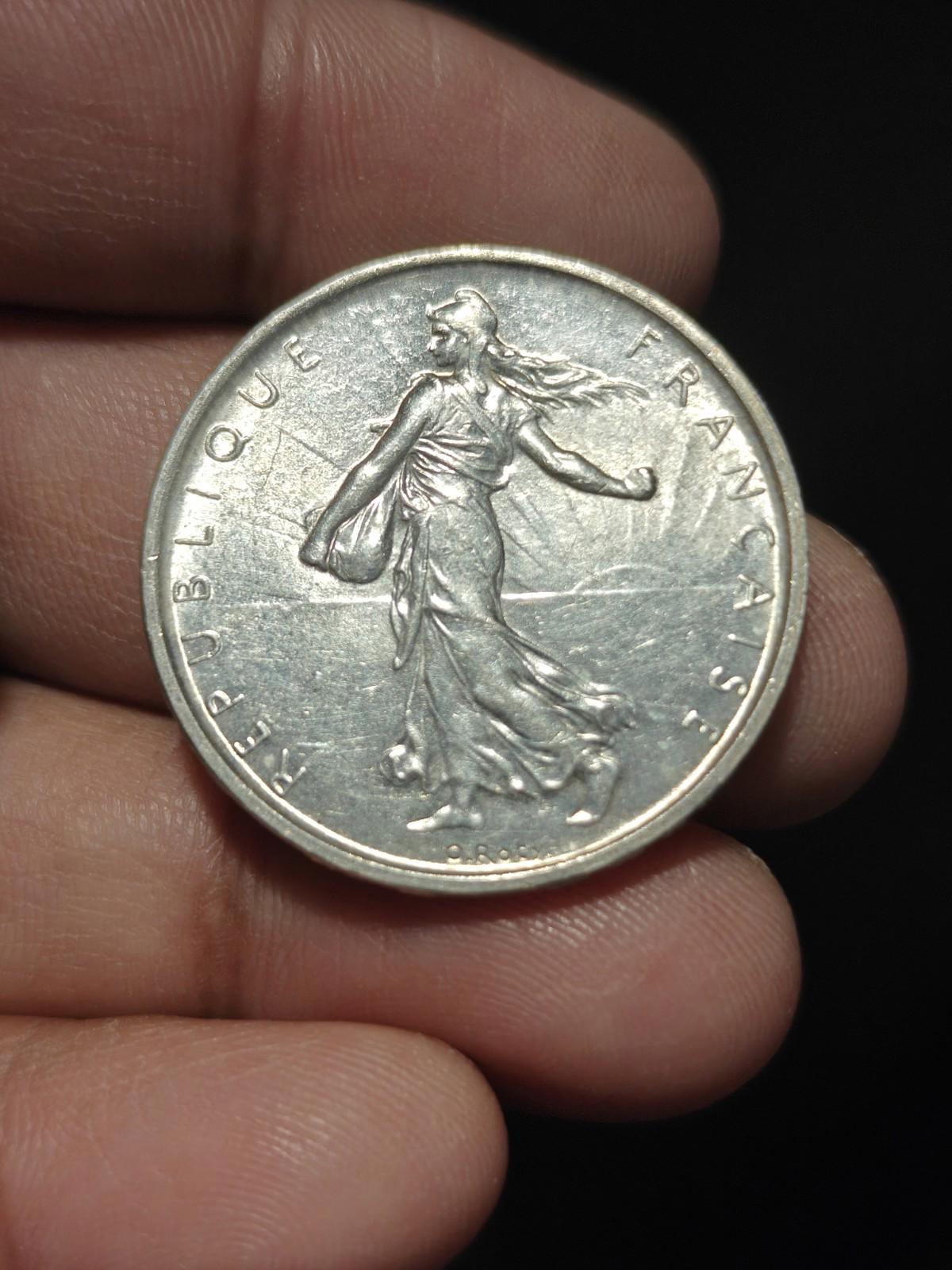 1962 FRANCE Grande pièce française de 5 Francs en argent avec La Semeuse13#