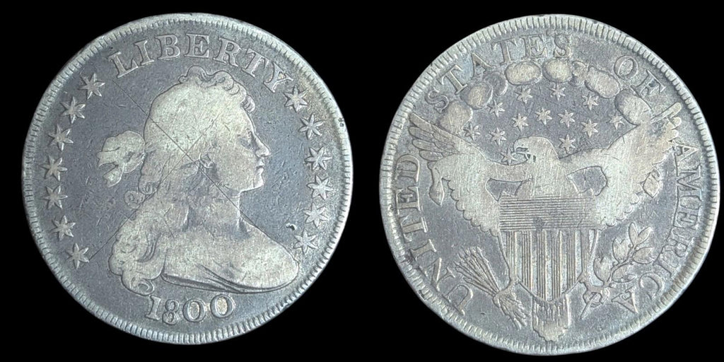 1800 Draped Bust Dollar Early Silver Coin