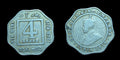 British India RARE 1920 4 Annas, King George V & Emperor Vintage KM#519